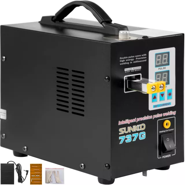 VEVOR 737G Pulse Spot Welder Welding Soldering Machine 18650 Battery Packs 110V