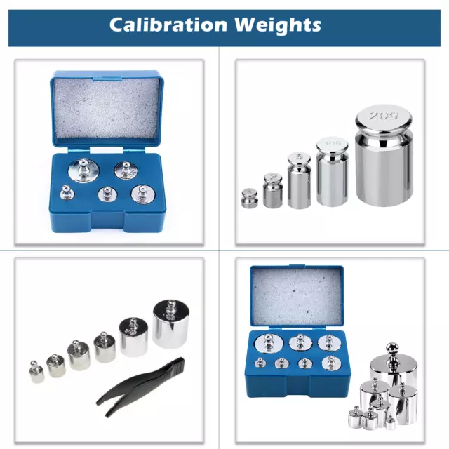 1g 2g 5g 10g 20g 50g 100g 200g Calibration Weight Set For Digital Pocket Scale