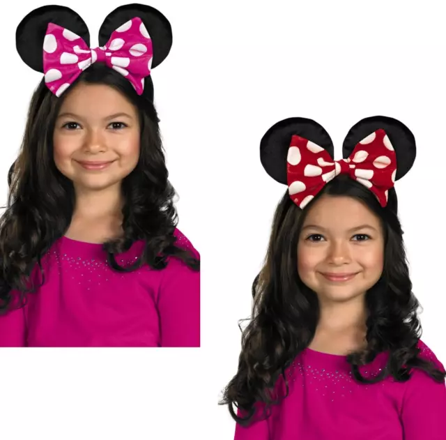 Disney Minnie Mouse Diadema Orejas Niña Accesorio de Disfraz Minnie Orejas