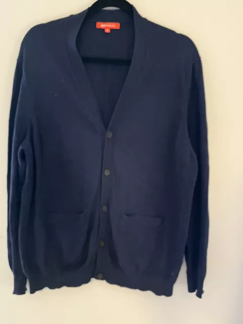 Jack Threads - Men’s Navy Cardigan Sweater - XL - Cotton / Cashmere Blend