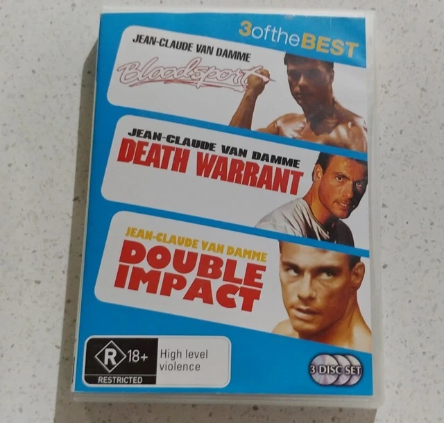 Van Damme 3 Movie DVD Collection Bloodsport Death Warrant Double Impact AUS