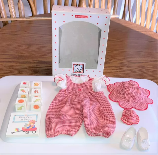 American Girl 1995 Bitty Baby FUN IN THE SUN OUTFIT + Box, Complete, EUC