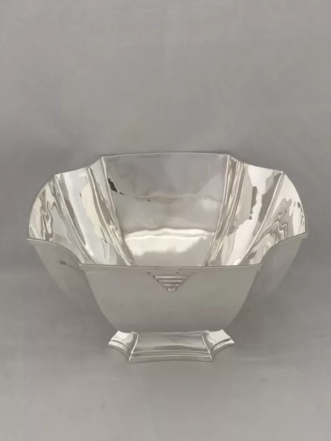 Sterling Silver Fruit Bowl LARGE & HEAVY 1931 London MAPPIN & WEBB Deco Antique