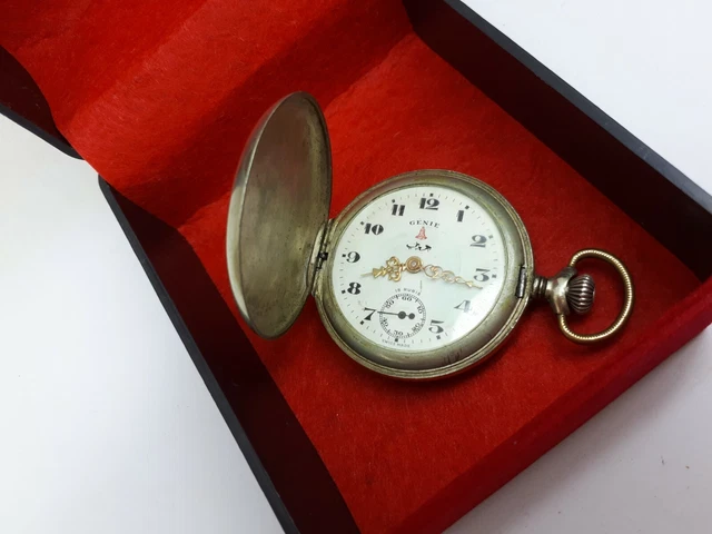 ANTIQUE GENIE VINTAGE SWISS MADE POCKET WATCH 15 JEWELS RARE GOOD WORKING 30s 155.00 PicClick
