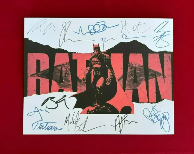 The Batman 2022 Title Card Cast-Signed- 8.5 x 11- Autograph Reprints