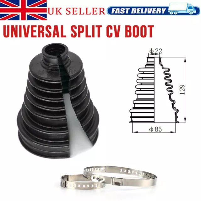 Universal Split CV Boot Kit (Outer Only) Joint Gaiter Fits 99% Vehicles Easy Fit