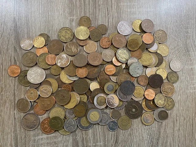 Lot Monnaie Étrangère Nickel 790 gr Bronze … Centimes Francs Anglaise Europe