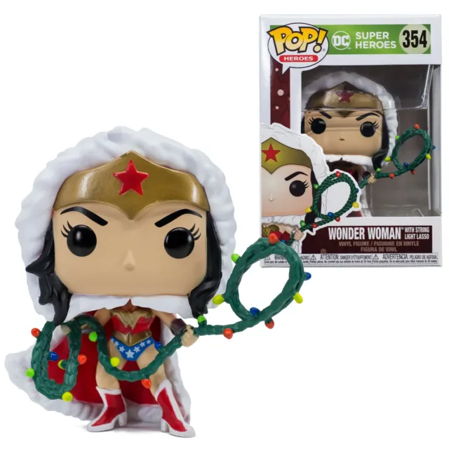 Holiday Wonder Woman With String of Lights Lasso Funko Pop #354 DC Super Heroes