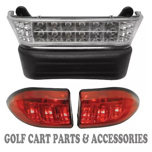 Club Car Precedent Golf Cart LED Headlight & Tail Light Kit (GAS 2004-UP)