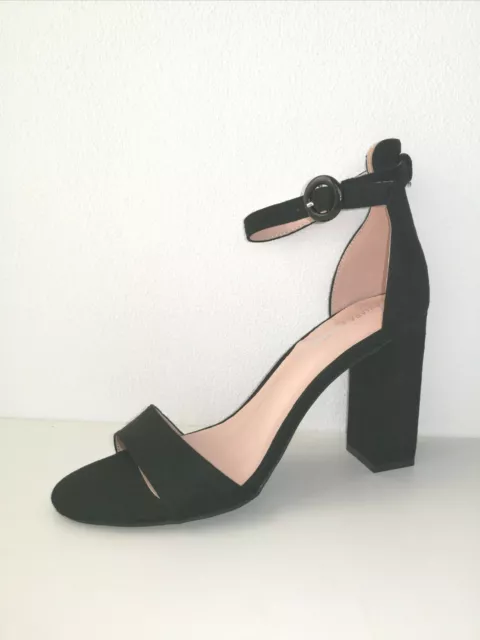 SANDALI SCARPE DONNA tacco alto 10 cm a blocchetto nere eleganti femminilita EUR 35 00 PicClick IT