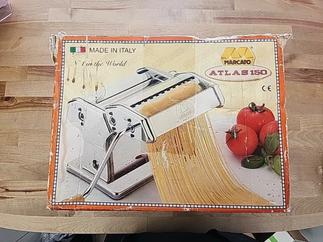 Marcato Atlas 150 Pasta Noodle Maker Machine Made in Italy. Open Box