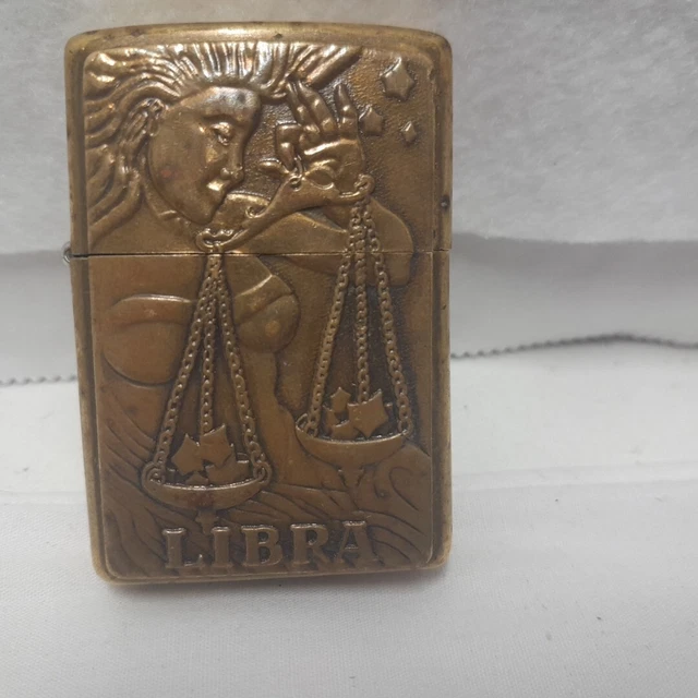 Zippo Lighter Barrett Smythe Libra Brass Lighter Made In USA XIV Zodiac