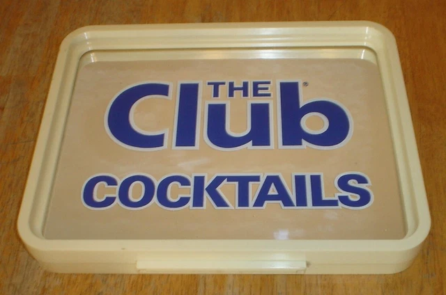 Vintage 1980 The Club Cocktails Double Sided Mirror Sign The Club Distilling Co.