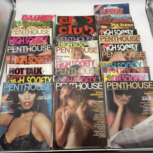 Vintage Penthouse Magazine Lot 1970’s 1980’s Club & More