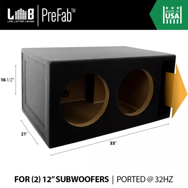 1.00 ft³ @ 34.33Hz Ported Enclosure Box for JL Audio 8 W7 (8W7 AE) Sub  Woofer – LifeAfterBass