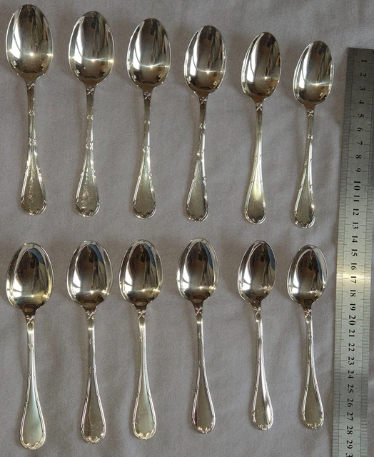 Cuillère Moka Christofle France Atlantide 10 Cm Tres Bel Etat Metal Argenté