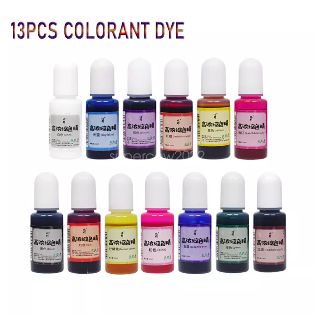 13X Coloring Dye Liquid Colorant 1:1 Epoxy Resin Pigment UV Resin Dye DIY Craft