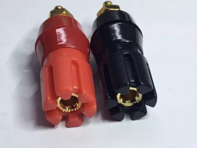 Pair Red Black 4mm Banana Binding Post Socket Connector Terminal Speaker