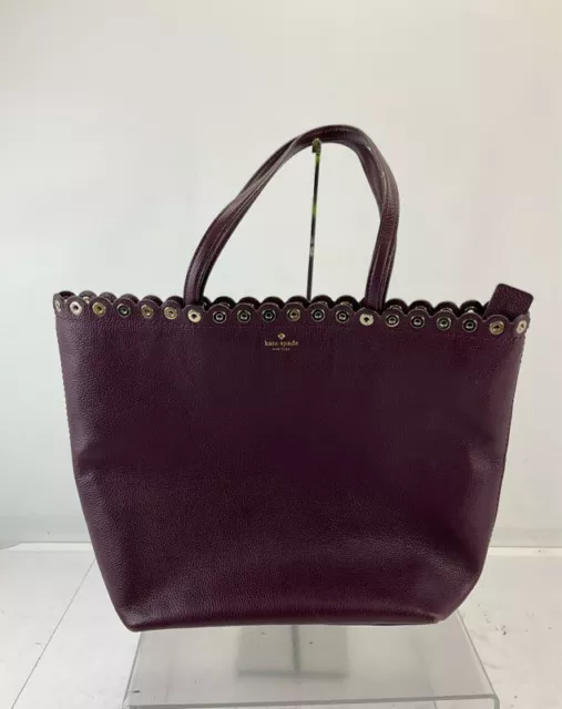 Kate Spade Purple Pebbled Leather Paloma Road Rosemary Tote Handbag