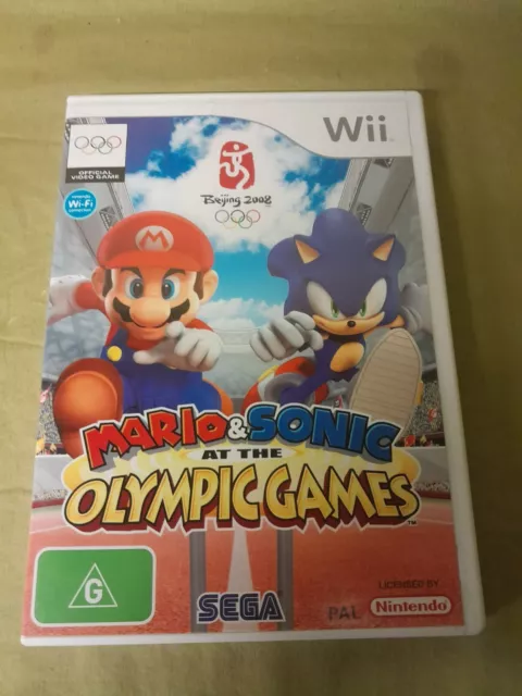 Mario and Sonic at the Olympic Games, Nintendo Wii game, PAL, w/ Manual.