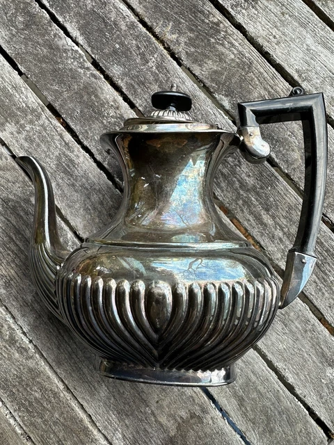 ANTIQUE SILVER-PLATED TEAPOT Coffee Pot Sheffield England