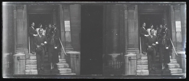 Mariage France c1930 NEGATIF Photo Stereo Plaque de verre VR12nd1