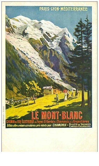 PUBLICITE.n°148.PARIS-LYON-MEDITERRANEE.LE MONT BLANC.CHEMIN DE FER ELECTRIQUE
