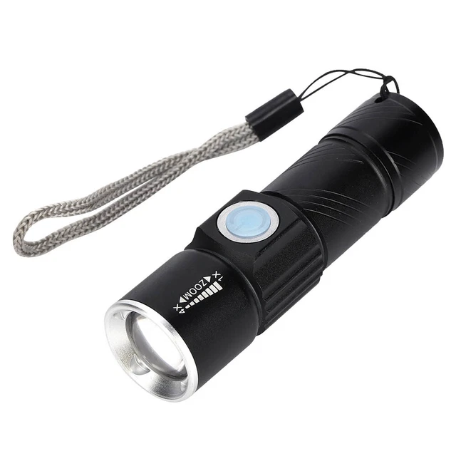 Aluminum Alloy USB Rechargeable Ultraviolet Flashlight Electric Torch For Fl Toh