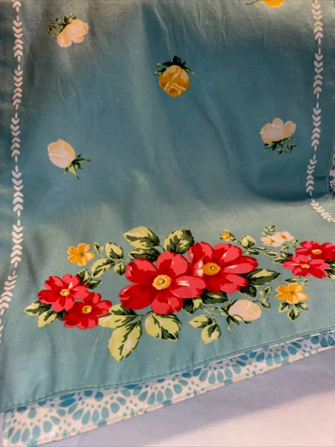 Floral & blue Spring Table Runner double sided 14" x 70" by Pioneer Woman