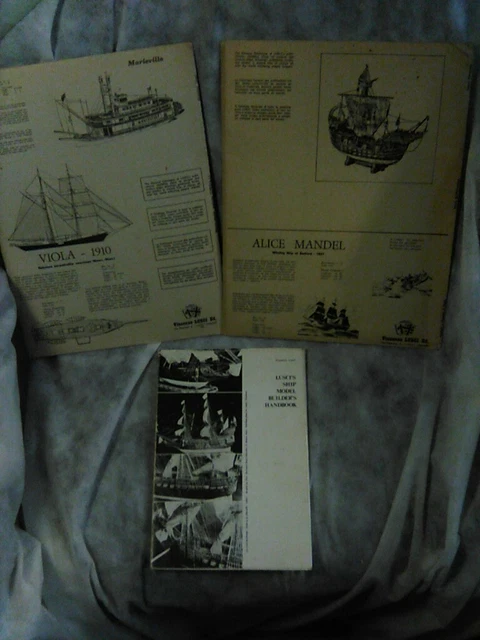 3 Ship Building Manuals Plans Vincenzo Lusci Navire Normand Royal Egyptian