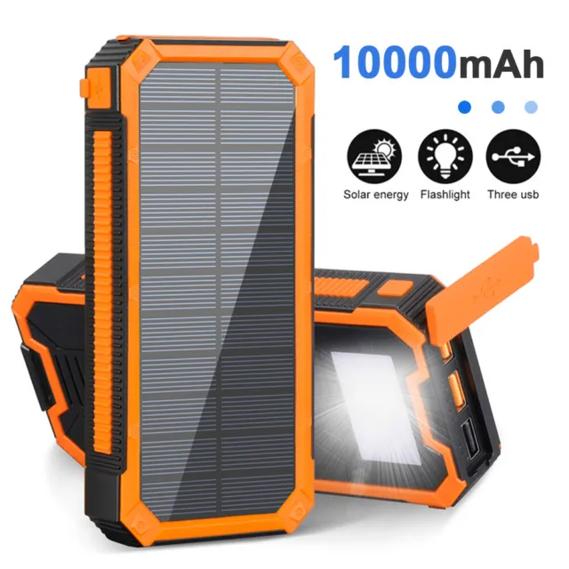 Solar Powerbank 30000mAh Tragbar Externer Batterie Ladegerät für Alle Handys