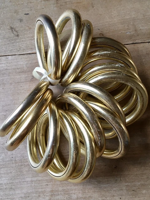 Vintage Brass Curtain Rings Reclaimed X15 50mm Internal Diameter