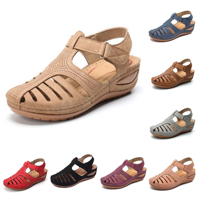 Nuovo Donna Sandali Pantofole Anti-scivolo Punta Chiusa Scarpe Basse Taglia