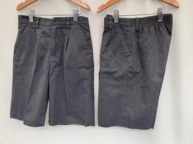 Boys bundle school uniform shorts age 7/8 years grey banner x 2