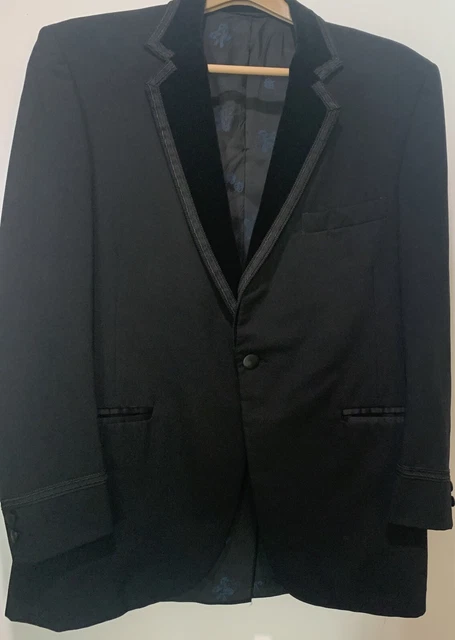 Vintage Morrey’s Sioux City Velvet Lapel Black Tuxedo Jacket/Pants Men's 40R