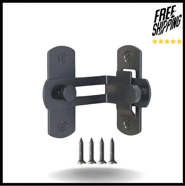 Flip Door Sliding Latch 90 Degree Stainless Steel Safety Sliding Barn Door Lock