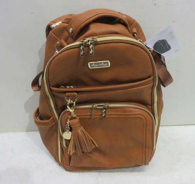 Itzy Ritzy Boss Pluss Diaper Backpack In Cognac