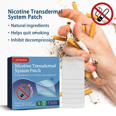 7 piezas pegatinas para cesar parche del sistema transdérmico de nicotina antitabaco atención médica
