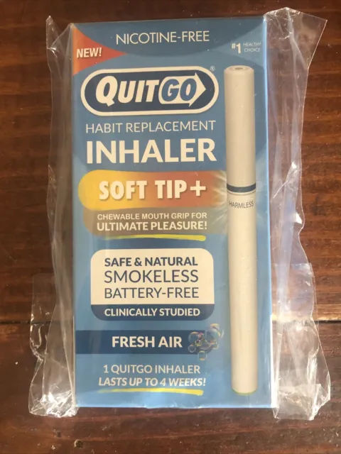 Inhalador de ayuda para dejar de fumar punta suave + agarre bucal masticable inhalador de oxígeno