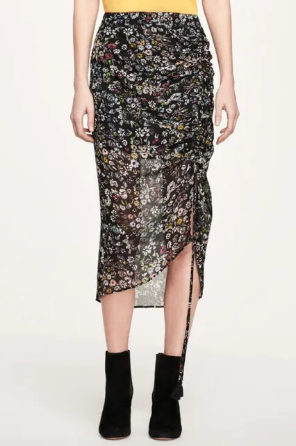 NWT Rebecca Minkoff Romy Floral Garden Print Skirt - Chiffon Midi Skirt- SIZE 00
