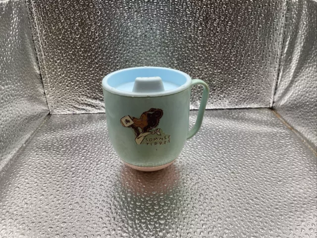 Vintage 1960's Green Tommee Tippee Baby Sippy Trainer Cup with Lid Single Handle