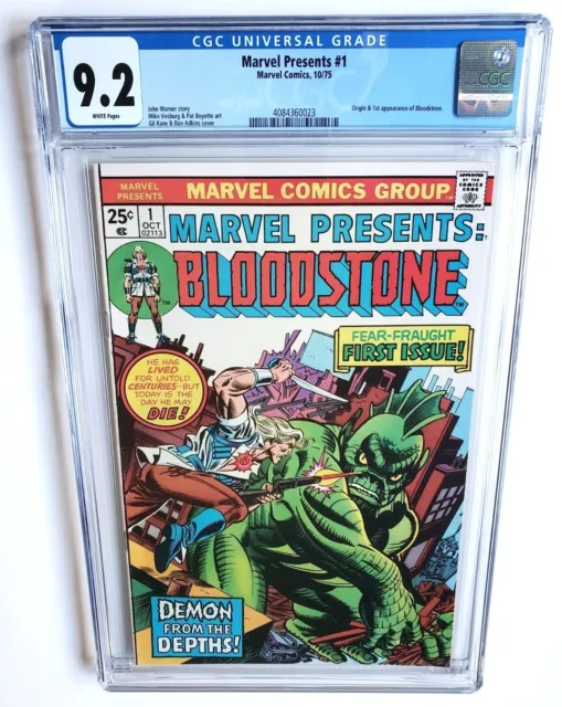 Marvel Presents #1 Cgc 9.2 1975  +++ 1St Appearance Of Bloodstone +++