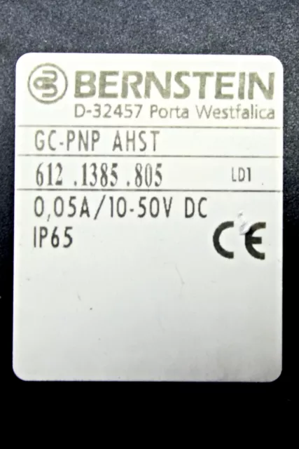 Bernstein 612.1385.805 GC-PNP Ahst Metallschalter Unused 2