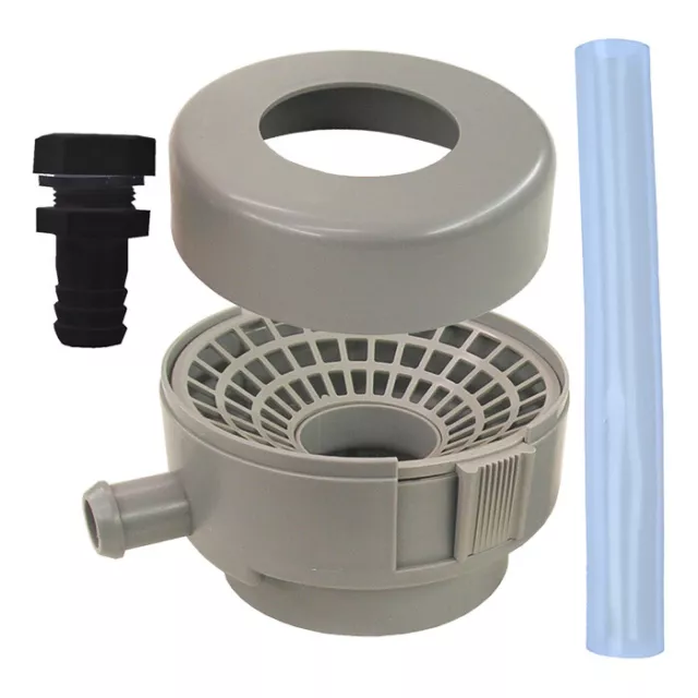 Kit raccord chéneau pour récupérateur d'eau Gris Ø70-80-100 et carré 75 mm.