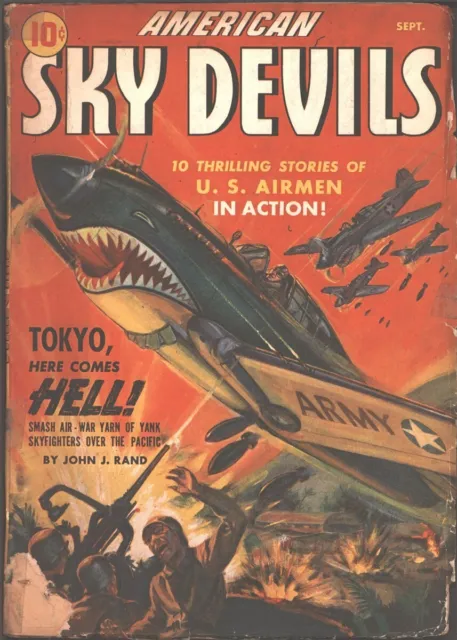 American Sky Devils 1942 September, #2.      Red Circle  Pulp