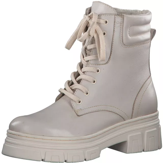 Marco Tozzi Bottes Bottines Chaussures Bottes D'Hiver Beige 25261 Cuir