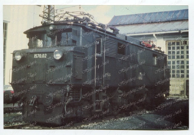 PE Foto Eisenbahn ÖBB BBÖ E-Lok Elektrolok 1570.02 Zfl Bludenz 26.3.1971 (A410)