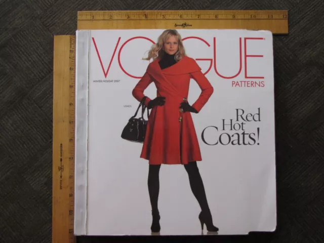 Store Counter Display VOGUE PATTERNS Catalog  Book RED HOT COATS! Hardcover 2007