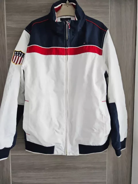 Tommy Hilfiger jacket Age 16÷18 White Blue Red Trim