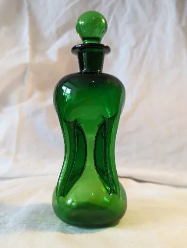 Holmegaard Kluk Kluk Green Decanter With Stopper Denmark 1960’s Vintage